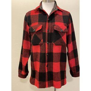 VINTAGE 60's/70's WOOLRICH BUFFALO PLAID FLANNEL SHIRT JACKET MENS‎ S/M